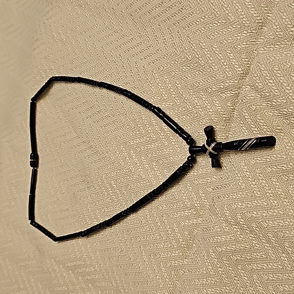 Black cross necklace